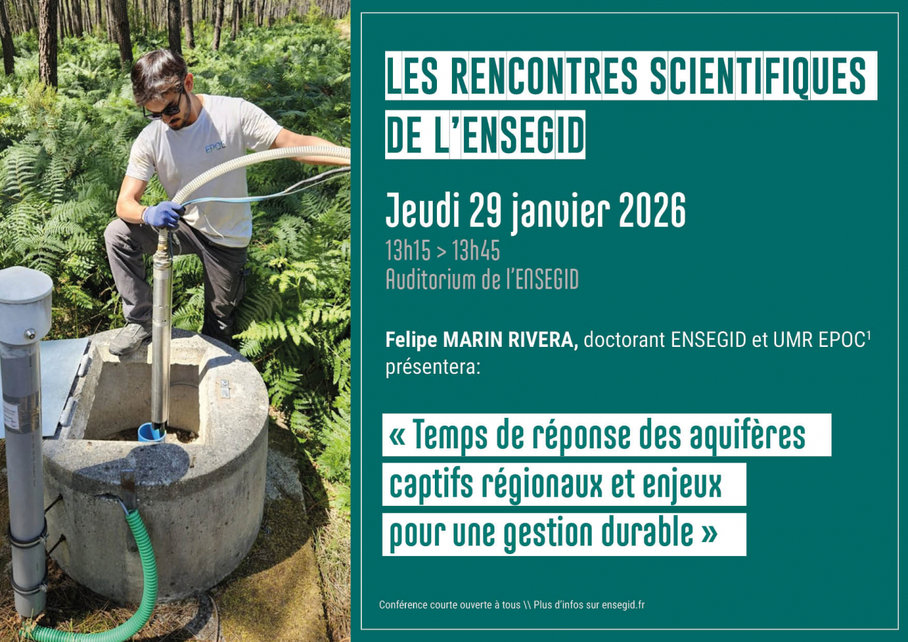 Rencontres Scientifiques de l'ENSEGID : Felipe MARIN RIVERA