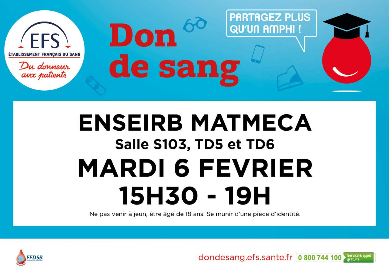 Don du Sang à l'ENSEIRB-MATMECA