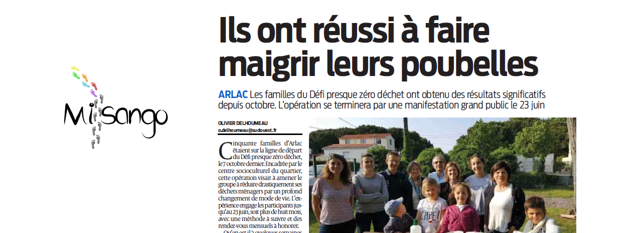 Amélie, promo 2014, a accompagné les familles du Défi presque zéro déchet de la ville de Mérignac Amélie, promo 2014, a accompagné les familles du Défi presque zéro déchet de la ville de Mérignac