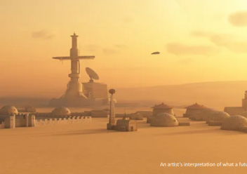 An artist's interpretation of what a future colony on Mars could look like. Image credit: Getty Images